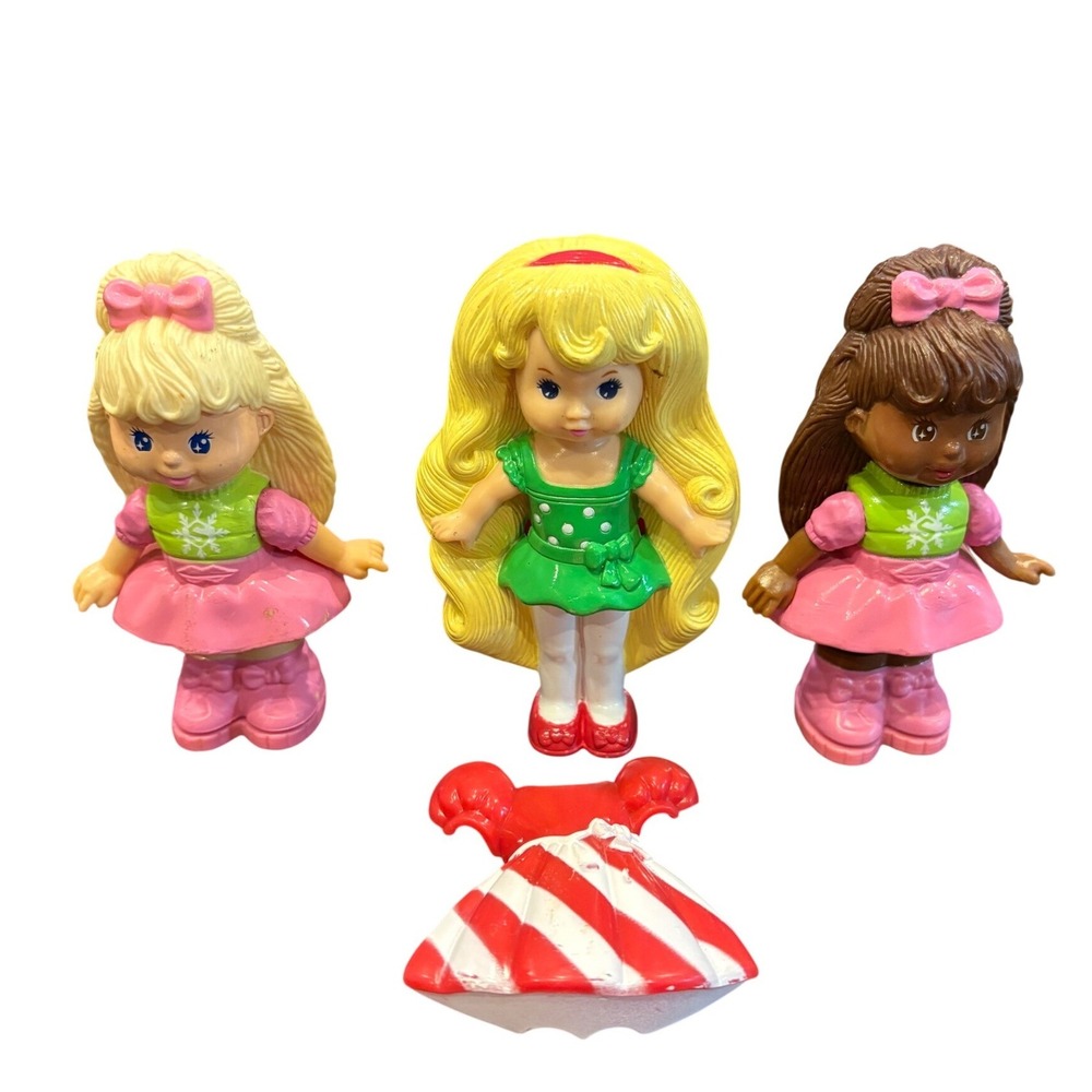 1993 Mini McDonald‎ Sally Secrets and Lil Miss Candy Stripe Dolls Lot 3 Vintage
